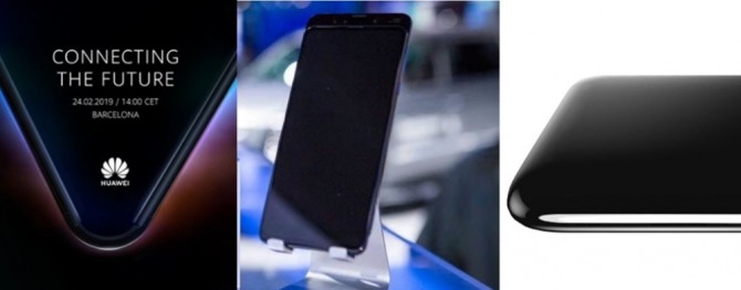 오는 25일(현지식가) 개막될 MWC2019에 등장할 중국스마트폰들이 혁신을 선보이면서 세계 스마트폰 시장 분위기를 바꾸게 될 전망이다. 왼쪽부터 화웨이의 폴더블폰 초청장, 샤오미의 5G폰, 비보의 물방울 디자인.