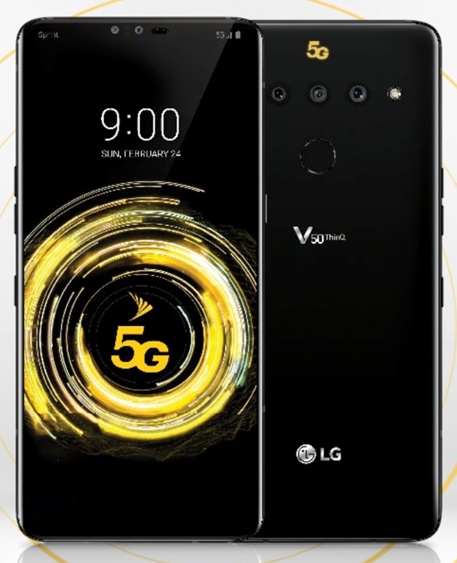 LG전자가 오는 24일(현지시각) 스페인 바르셀로나에서 발표할 미 스프린트사 공급용 5G스마트폰 LG V50(사진=에반 블래스)
