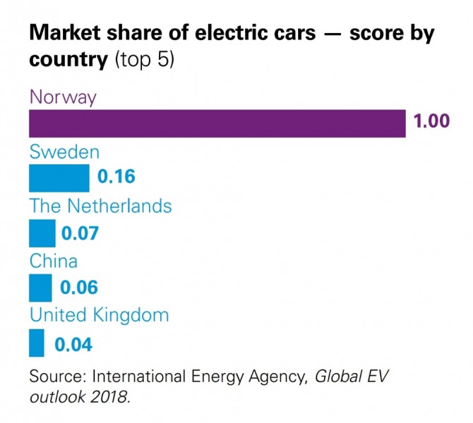 글로벌 전기자동차 시장 점유율 탑5. 자료= International Energy Agency, Global EV outlook 2018