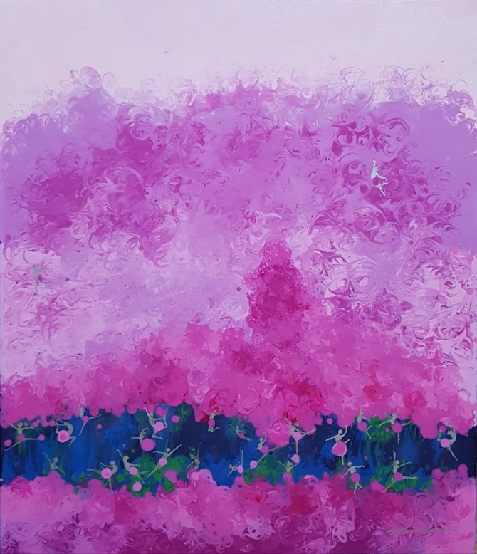 이우 김영자 작 'Lively' 45.5 ×53.0cm, oil on canvas, 2019