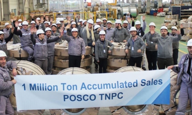 POSCO-TNPC는 지난 2월 22일 100만 톤 판매 누계 달성 기념식을 가졌다. 