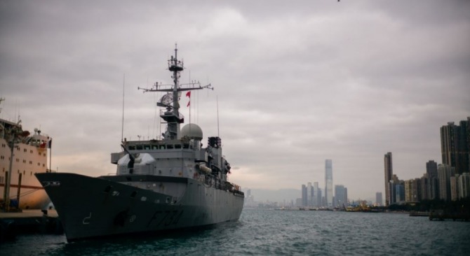 프랑스해군의 방데미에르 호위함.사진=AFP