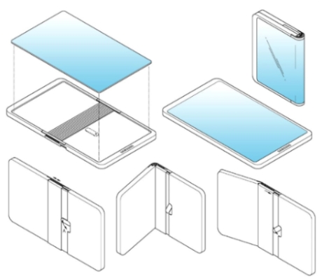 삼성전자가 화웨이처럼 밖으로 접는 ‘아웃폴딩’ 방식의 스마트폰 특허를 받았다.(사진=WIPO, 렛츠고 디지털)