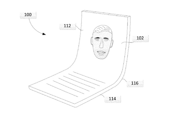 구글이 세계지재권기구(wIPO)에 특허출원한 폴더블폰 디스플레이(사진=WIPO)