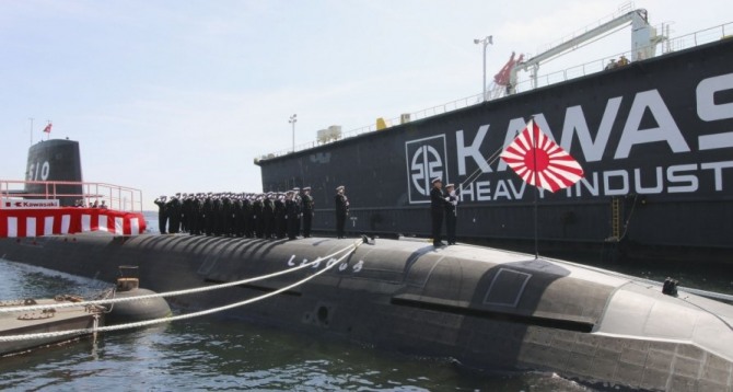 일본 해상자위대 소류급 잠수함 10번함 쇼류함. 사진=가와사키중공업