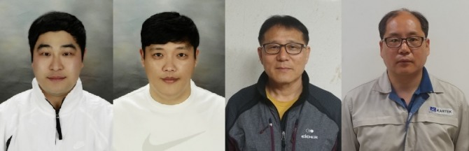 왼쪽부터 서상현, 구영호, 최철화, 김종규 씨