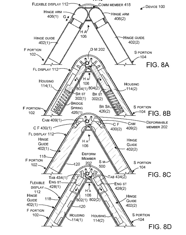 MS폴더블폰 특허도면에 그려진 힌지부분(사진=WIPO)