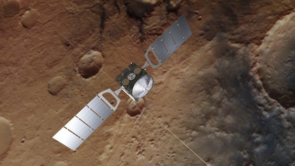 화성 탐사선 마스 익스프레스 활동모습을 그린 일러스트(사진=유럽우주국)