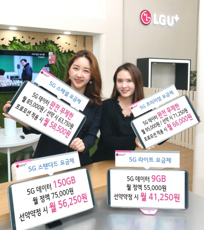 LG유플러는 KT, SK텔레콤에 이어 5G '완전무제한 요금제'를 출시했다고 4일 밝혔다. (사진=LG유플러스)