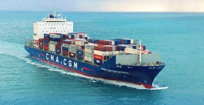 프랑스 국적선사 CMA CGM의 컨테이너선. 사진=CMA CGM