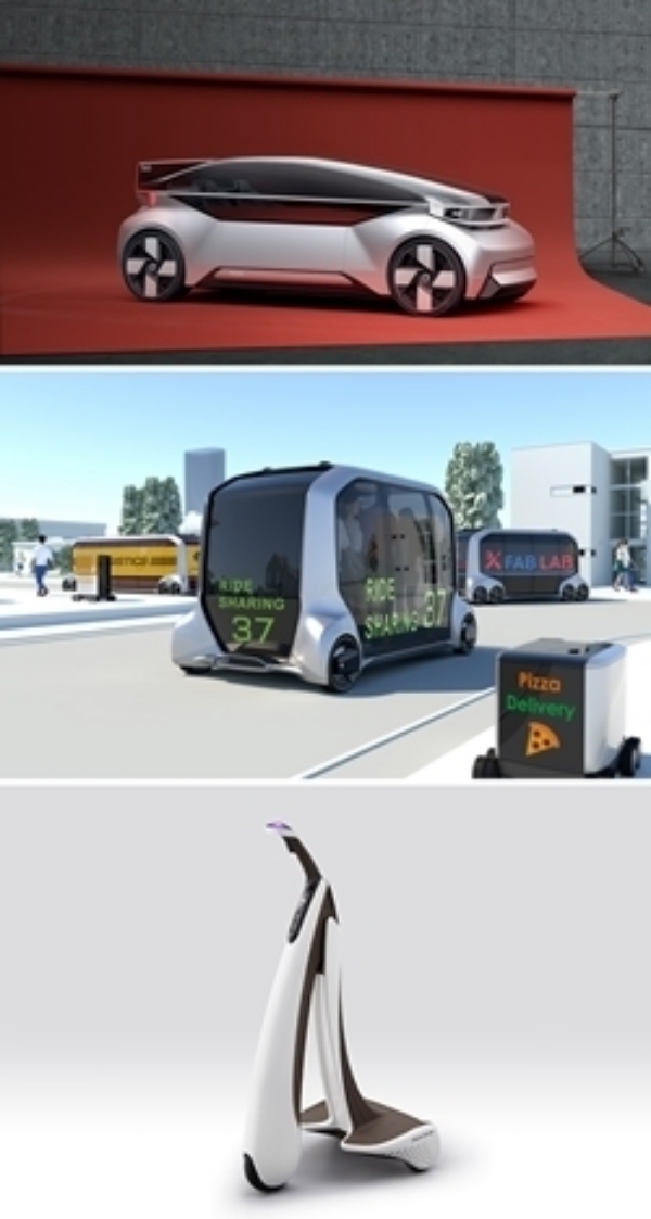 위부터 볼보 360C와 토요타 e-팔레트, 토요타 콘셉트-I 워크(사진=KAIST)