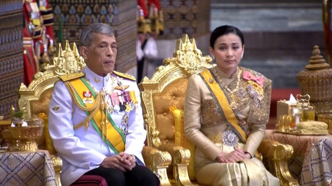 태국 와찌랄롱꼰 국왕의 대관식이 4일(현지 시간) 열렸다. 사진=AP/뉴시스