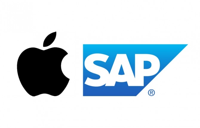 미국 애플과 독일의 비즈니스 소프트웨어 업체 SAP가 협력을 강화했다. 자료=글로벌이코노믹