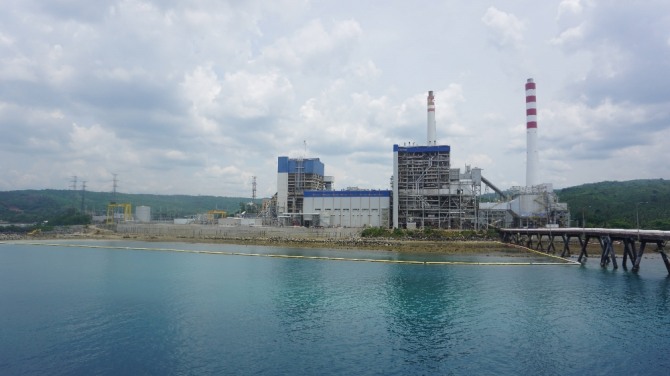 대림산업이 올 하반기 상업운전에 들어가는 필리핀 산 부에나벤튜라 석탄화력발전소의 전경. 사진=대림산업 