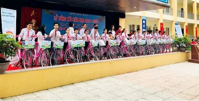 현대차의 베트남 법인 현대탄콩은 최근 자국의 어려운 중등학교 학생에게 400대의 자전거를 제공했다. 사진=현대차