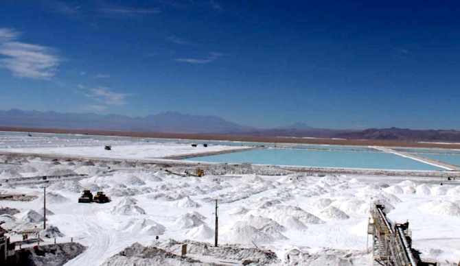 칠레 아타카마 염호의 SQM 리튬 광산.사진=SQM
