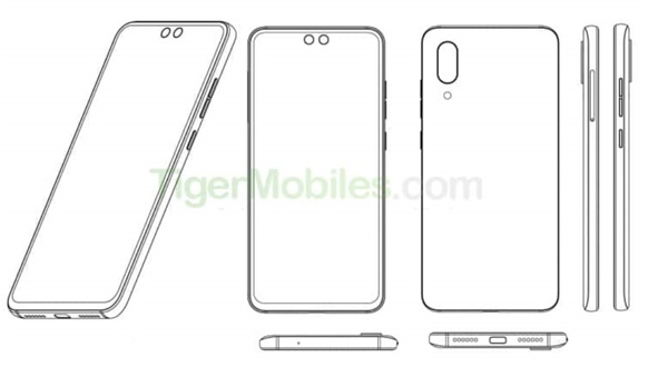 ZTE가 스마트폰 전면에 2개의 펀치홀을 사용하는 스마트폰에 대한 중국지식산권국의 특허를 확보했다. (사진=중국국지식산권국/타이거모바일)