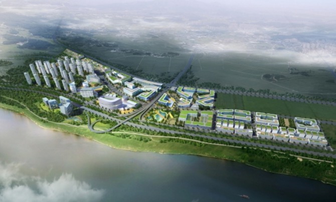 협성건설이 본격 개발에 들어가는 김포시의 1조원 규모 초대형 프로젝트 '김포한강시네폴리스'의 조감도. 사진=협성건설