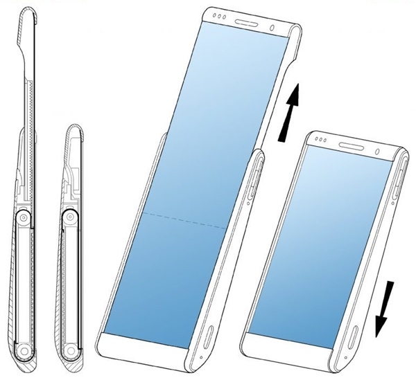 삼성전자가 폴더블폰에 이어 차기 스마트폰이 될 전망인 롤러블폰 특허를 출원했다. (사진=WIPO,렛츠고 디지털)