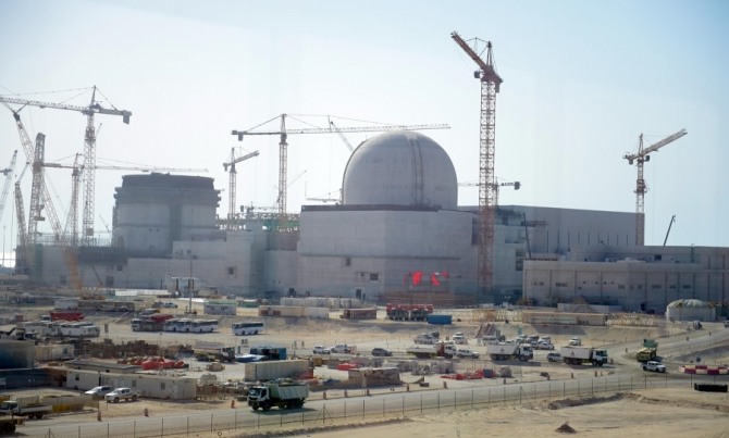 아랍에미리트(UAE)에 첫 수출한 ‘한국형 원전 APR1400’ 4기 중 1, 2호의 건설현장 모습. 사진=한국전력공사