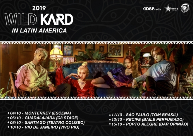 K-팝 그룹 카드(KARD)가 오는 10월 브라질에서 4차례 해외 공연을 개최한다. 