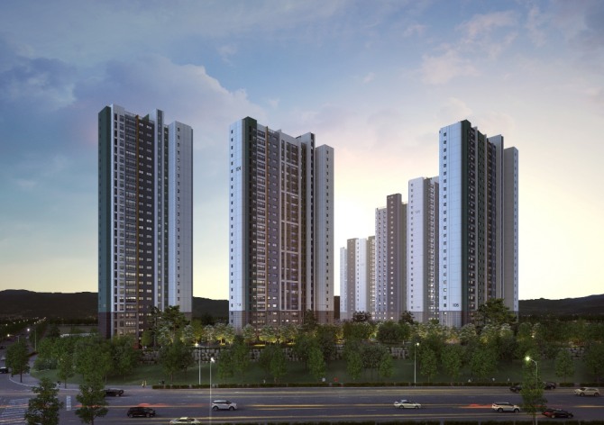 오는 19일 청약접수에 들어가는 '운정신도시 파크푸르지오'의 조감도. 사진=대우건설 