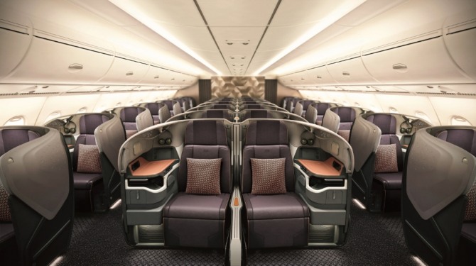 에어버스가 싱가포르항공이 보유한 14대의 A380 항공기 중 첫 번째 항공기에 대한 1차 객실 리모델링을 완료했다고 밝혔다. 자료=에어버스