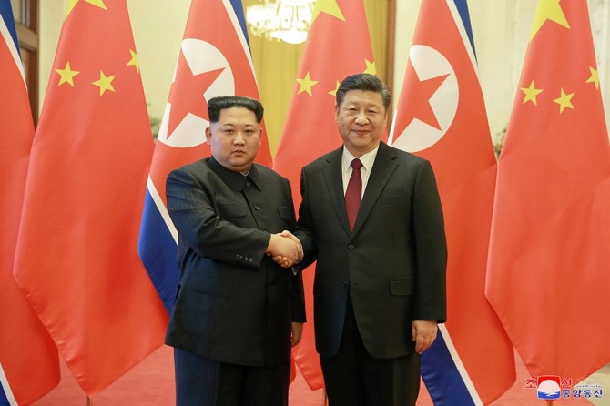 조선중앙통신(KCNA)은 22일, 김정은 조선 로동당 위원장과 중국의 시진핑 국가주석이 '중요한 문제'에서 일치했다고 보도했다.