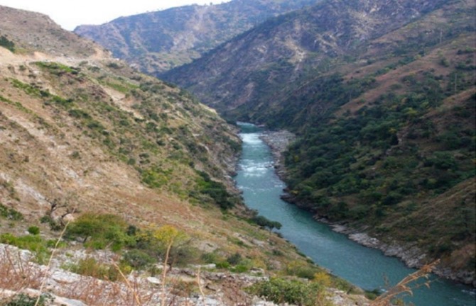 한국수력원자력이 추진 중인 파키스탄 아트무캄 수력발전소가 건설될 닐럼(NEELUM)강의 모습. 사진=한국수력원자력