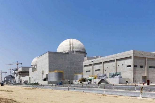 한국전력공사·한국수력원자력 등이 주축이 된 '팀 코리아'가 수주해 건설하고 있는 아랍에미리트(UAE) 바라카 원자력 발전소. 사진=AP/뉴시스 