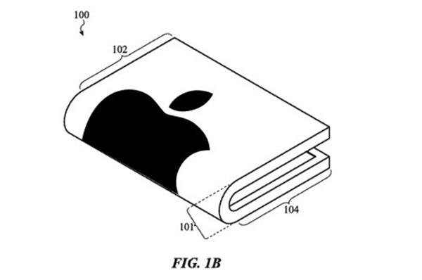 애플이 특허출원한 폴더블폰 디자인(도면=애플,미특허청)