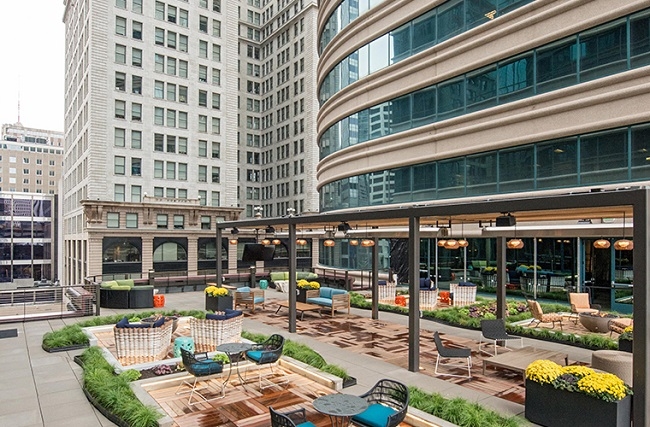 두산밥캣의 글로벌 협업센타가 들어설 미국 미네소타 미니애폴리스 중심지 오피스빌딩. 