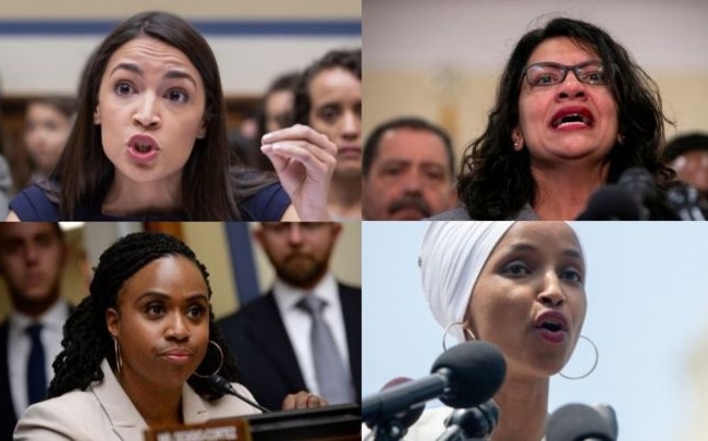 사진은 트럼프의 표적이 되고 있는 민주당의 유색 초선의원 4명의 모습.