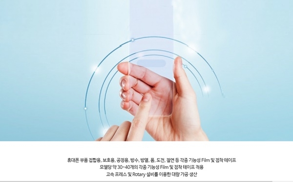 세경하이테크가 화웨이와 샤오미에 장식 필름을 공급한다. 샤오미등 중화권 업체의 폴더블폰용 보호필름을 공급할지에도 관심이 모이고 있다.  (사진=세경 하이테크)