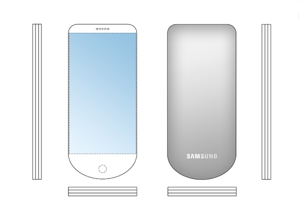 삼성디스플레이가 둥근 밑둥을 축으로 삼아 2개의 화면을 더 뽑아내 사용할 수 있는 트리플 화면 스마트폰 특허를 받았다.(사진=특허청/렛츠고디지털)