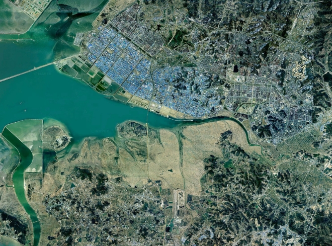 경기도 화성시 송산면 일대 송산그린시티 개발구역 위성사진. 사진=화성시청