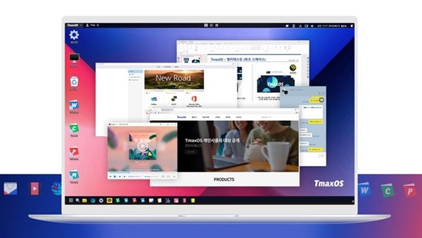 MS윈도의 강력한 대체재인 PC용 운영체제(OS) ‘티맥스OS’와 오피스 프로그램이 광복절인 오는 15일부터 무료로 제공된다. 사진은 ‘티맥스OS HE(Home Edition)’ 구동 화면(사진=티맥스)