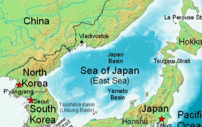 그림은 동해-일본해를 병기한 2010년의 미 국무부 문서.