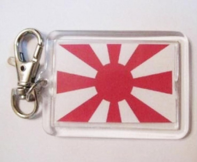 한 온라인 마켓에서 판매되는 욱일기 열쇠고리(서경덕 교수 제공)