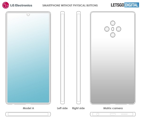LG전자가 특허취득한 버튼없는 스마트폰.