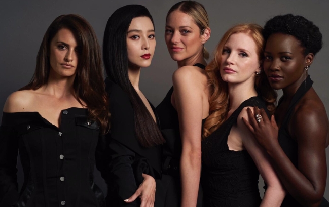 화제의 여성 첩보영화 '355'에 출연하는 5개국에서 모인 세계적 여배우들.