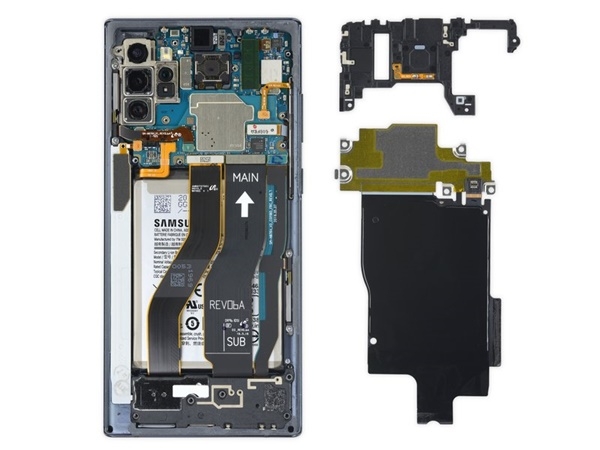 갤럭시노트10 플러스 5G 내부 분해 모습. 사진=아이픽스잇