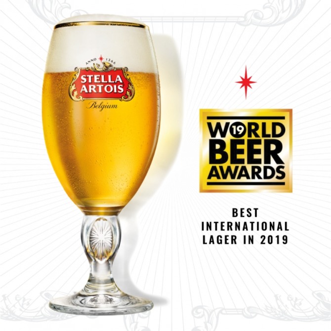 오비맥주는 벨기에 프리미엄 맥주 ‘스텔라 아르투아(Stella Artois)’가 국제 맥주 품평회 ‘월드 비어 어워드 2019’에서 수상의 영예를 안았다고 27일 밝혔다. 사진=스텔라 아르투아