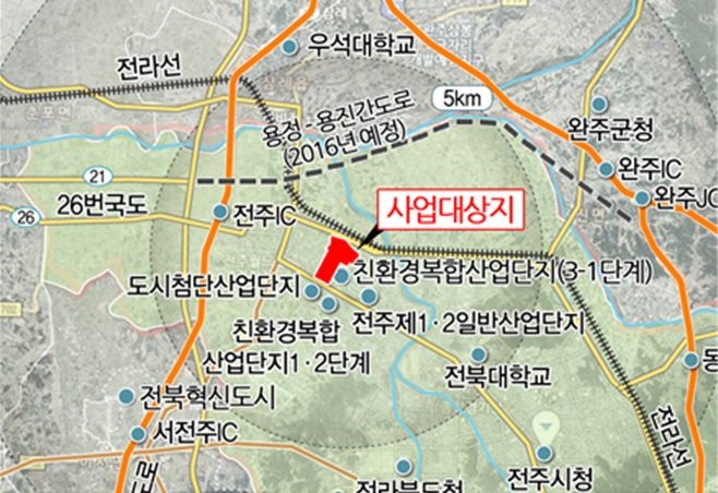  전주 탄소소재 국가산업단지 위치도. 자료=국토교통부