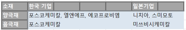 2차전지 소재 국가별 주요 업체. 사진=자체제작