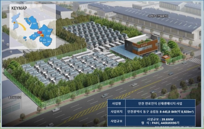 인천 동구수소연료전지발전소의 조감도. 사진=인천연료전지
