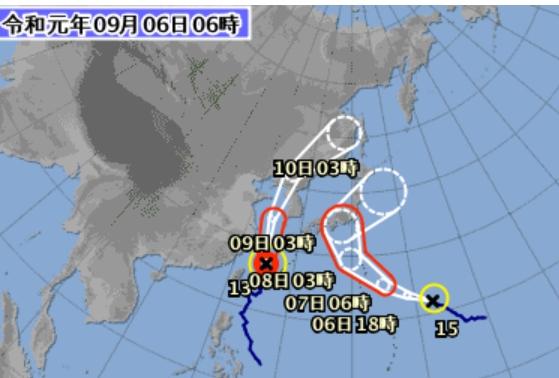 [13호 태풍 링링 경로] 일본 기상청 특보, 제주-목포-광주-평택-서울…태풍 곤파스 능가