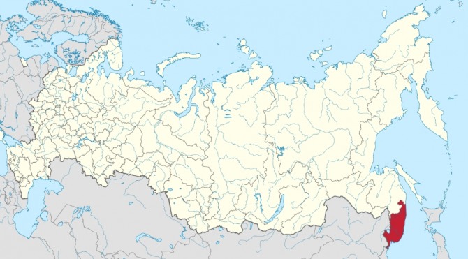 즈베즈다 조선소가 있는 러시아 프리모르스키 크라이(Primorsky Krai) 지역(빨간 부분). 사진=로이터 통신