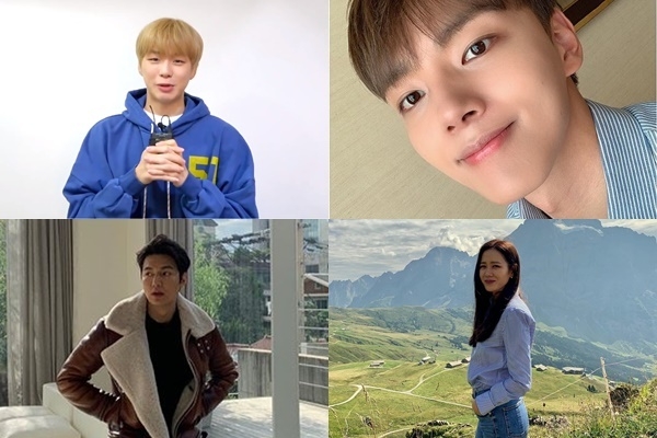 위 왼쪽부터 시계방향 강다니엘, 여진구, 손예진, 이민호