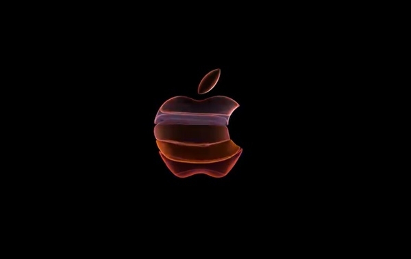 애플이 10일 애플 제품 발표회를 가졌다. 발표 시작 직후 무대뒤 화면.사진=애플